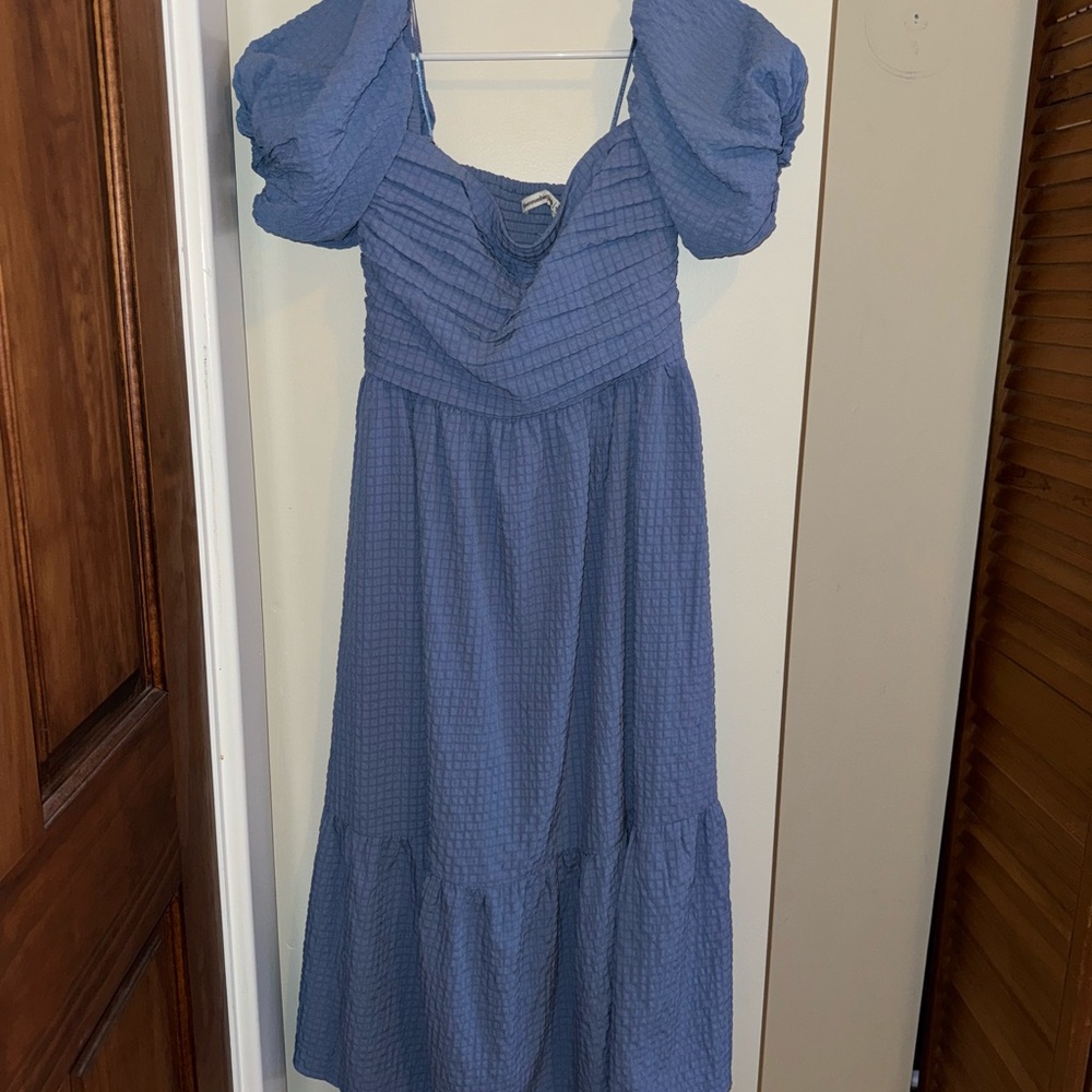 Abercrombie Blue Puff Sleeve Dress